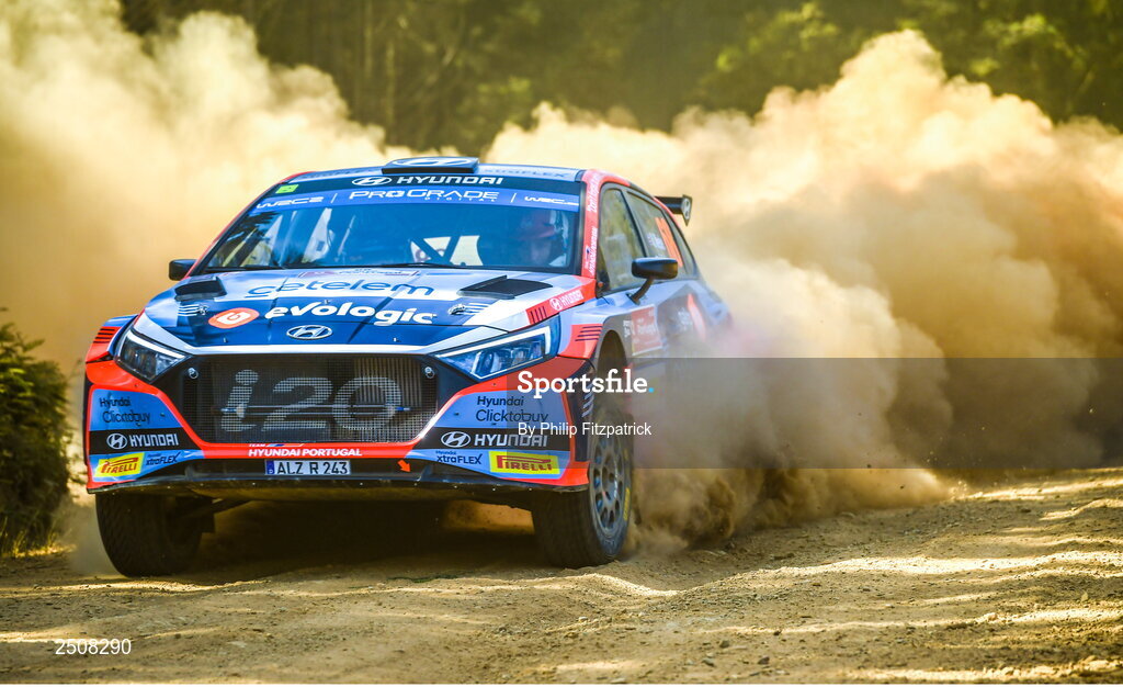 12 May 2023; Kris Meeke and James Fulton in their Hyundai i20 N during day two of the FIA World Rally Championship Portugal in Porto, Portugal. Photo by Philip Fitzpatrick/Sportsfile