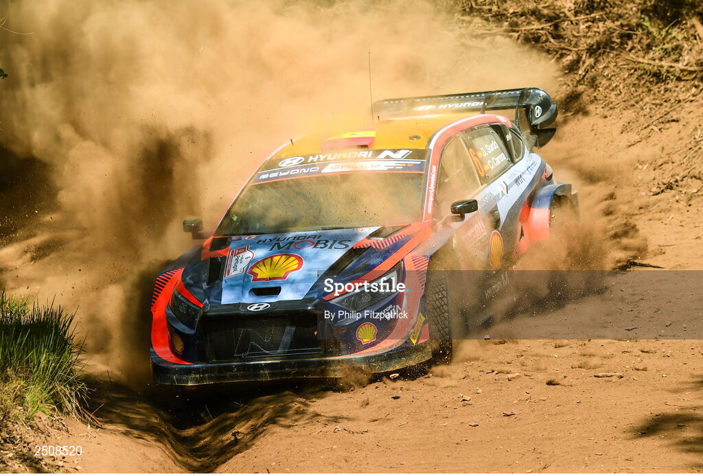 12 May 2023; Thierry Neuville and Martijn Wydaeghe in their Hyundai i20 N Rally 1 during day two of the FIA World Rally Championship in Porto, Portugal. Photo by Philip Fitzpatrick/Sportsfile