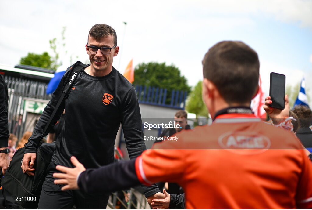14 May 2023; Armagh goalkeeper Ethan Rafferty before the Ulster GAA Football Senior Championship Final match between Armagh and Derry at St Tiernach’s Park in Clones, Monaghan. Photo by Ramsey Cardy/Sportsfile