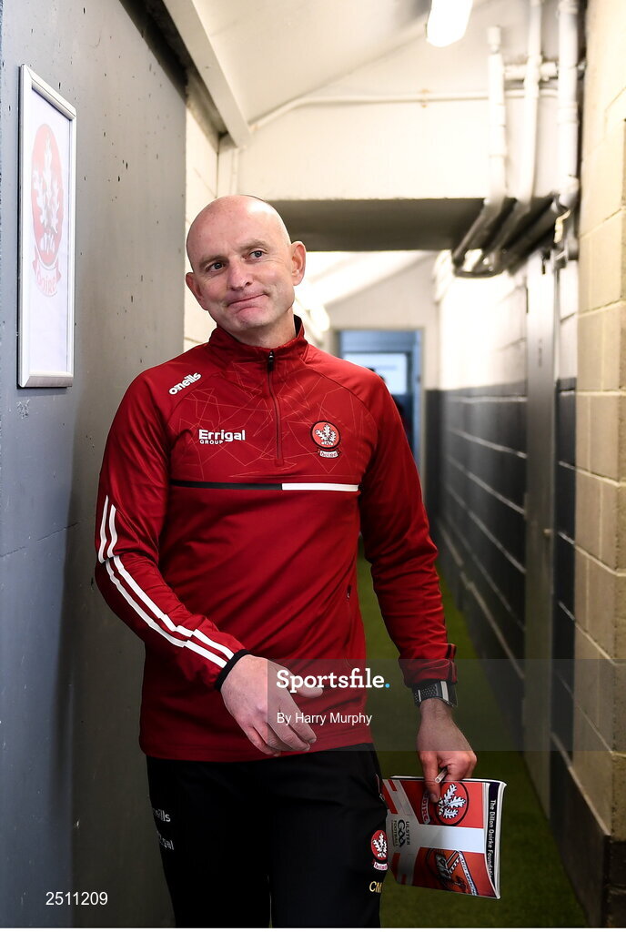 14 May 2023; Derry interim manager Ciaran Meenagh before the Ulster GAA Football Senior Championship Final match between Armagh and Derry at St Tiernach’s Park in Clones, Monaghan. Photo by Harry Murphy/Sportsfile