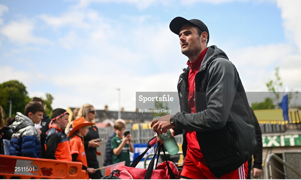 14 May 2023; Christopher McKaigue of Derry before the Ulster GAA Football Senior Championship Final match between Armagh and Derry at St Tiernach’s Park in Clones, Monaghan. Photo by Ramsey Cardy/Sportsfile