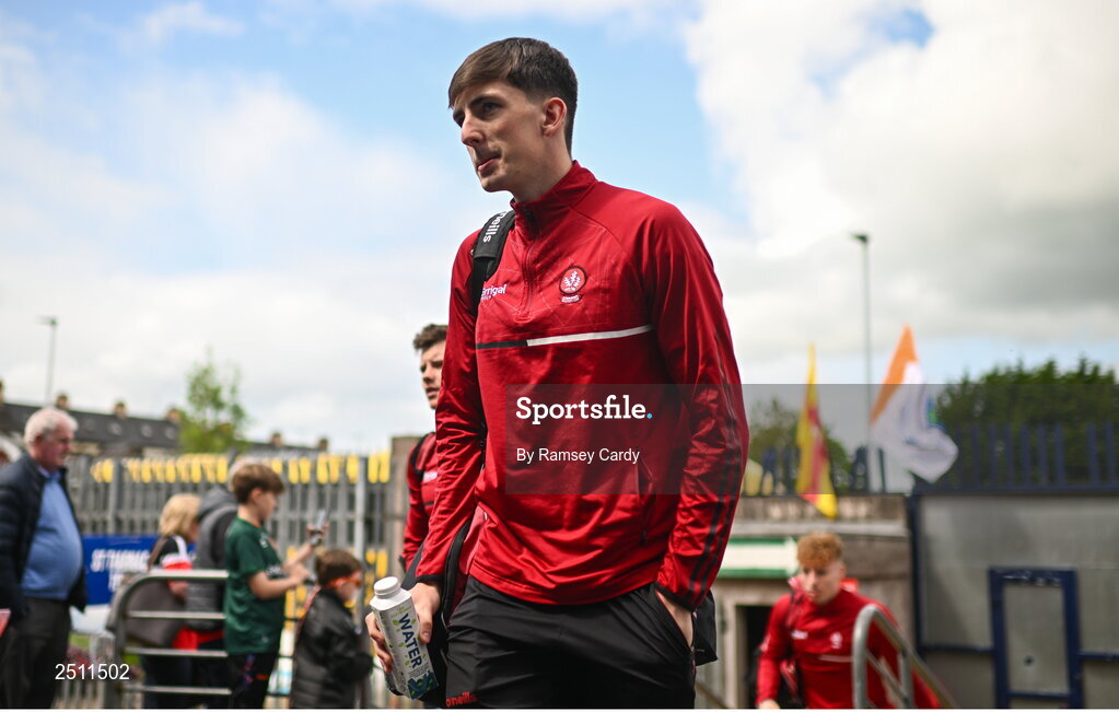 14 May 2023; Paul Cassidy of Derry before the Ulster GAA Football Senior Championship Final match between Armagh and Derry at St Tiernach’s Park in Clones, Monaghan. Photo by Ramsey Cardy/Sportsfile