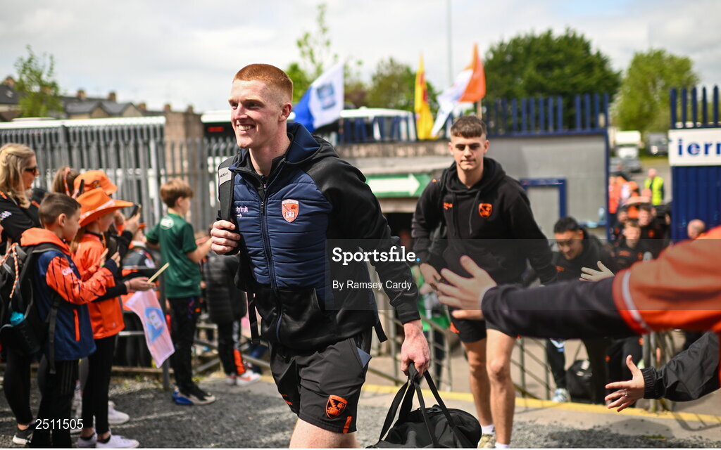 14 May 2023; Ciaran Mackin of Armagh before the Ulster GAA Football Senior Championship Final match between Armagh and Derry at St Tiernach’s Park in Clones, Monaghan. Photo by Ramsey Cardy/Sportsfile
