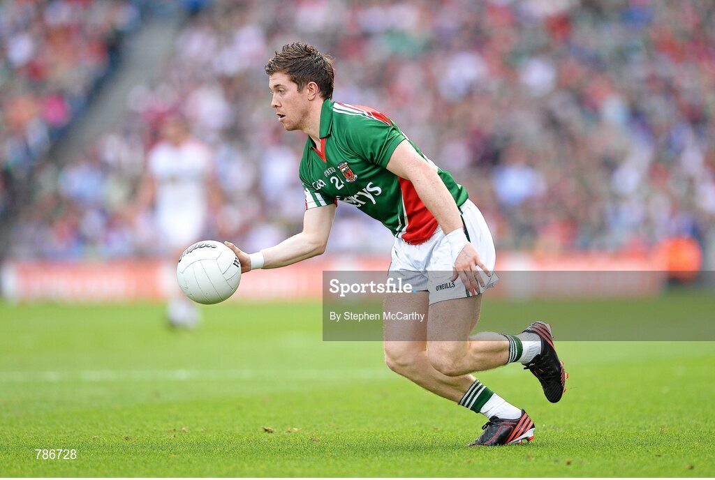 25 August 2013; Enda Varley, Mayo. GAA Football All-Ireland Senior Championship Semi-Final, Mayo v Tyrone, Croke Park, Dublin. Picture credit: Stephen McCarthy / SPORTSFILE