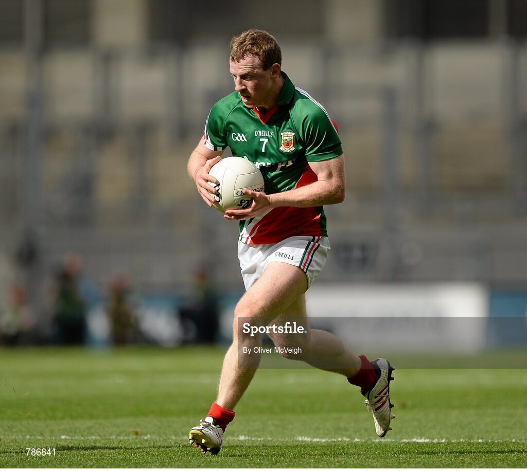 25 August 2013; Colm Boyle, Mayo. GAA Football All-Ireland Senior Championship Semi-Final, Mayo v Tyrone, Croke Park, Dublin. Picture credit: Oliver McVeigh / SPORTSFILE