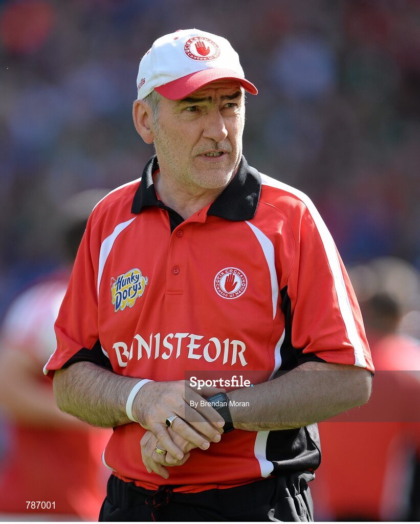 25 August 2013; Mickey Harte, Tyrone manager. GAA Football All-Ireland Senior Championship Semi-Final, Mayo v Tyrone, Croke Park, Dublin. Picture credit: Brendan Moran / SPORTSFILE