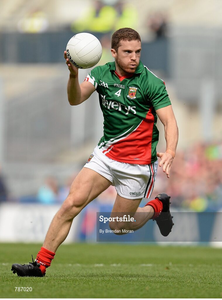 25 August 2013; Chris Barrett, Mayo. GAA Football All-Ireland Senior Championship Semi-Final, Mayo v Tyrone, Croke Park, Dublin. Picture credit: Brendan Moran / SPORTSFILE