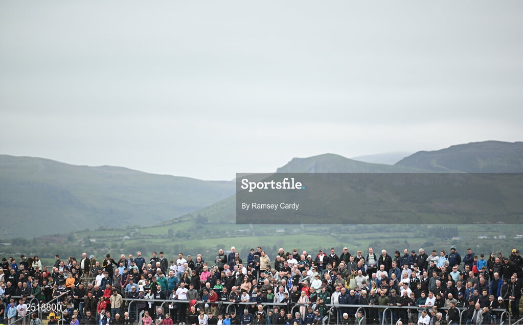 21 May 2023; Supporters watch on during the GAA Football All-Ireland Senior Championship Round 1 match between Sligo and Kildare at Markievicz Park in Sligo. Photo by Ramsey Cardy/Sportsfile