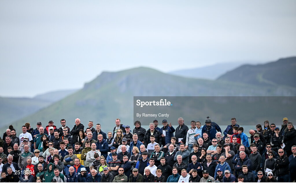 21 May 2023; Supporters watch on during the GAA Football All-Ireland Senior Championship Round 1 match between Sligo and Kildare at Markievicz Park in Sligo. Photo by Ramsey Cardy/Sportsfile