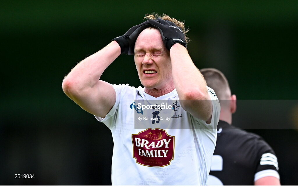 21 May 2023; Paul Cribbin of Kildare reacts after a missed goal chance during the GAA Football All-Ireland Senior Championship Round 1 match between Sligo and Kildare at Markievicz Park in Sligo. Photo by Ramsey Cardy/Sportsfile