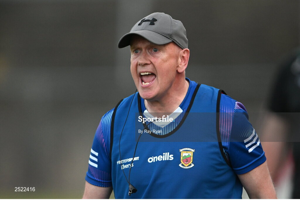 26 May 2023; Mayo manager Sean Deane during the 2023 Electric Ireland Connacht GAA Football Minor Championship Final between Galway and Mayo at Tuam Stadium in Galway. Photo by Ray Ryan/Sportsfile