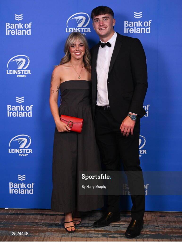 28 May 2023; On arrival at the Leinster Rugby Awards Ball is Brian Deeny and Alisha Twomey. The Leinster Rugby Awards Ball, which took place at the Clayton Hotel Burlington Road in Dublin, was a celebration of the 2022/23 Leinster Rugby season. Photo by Harry Murphy/Sportsfile