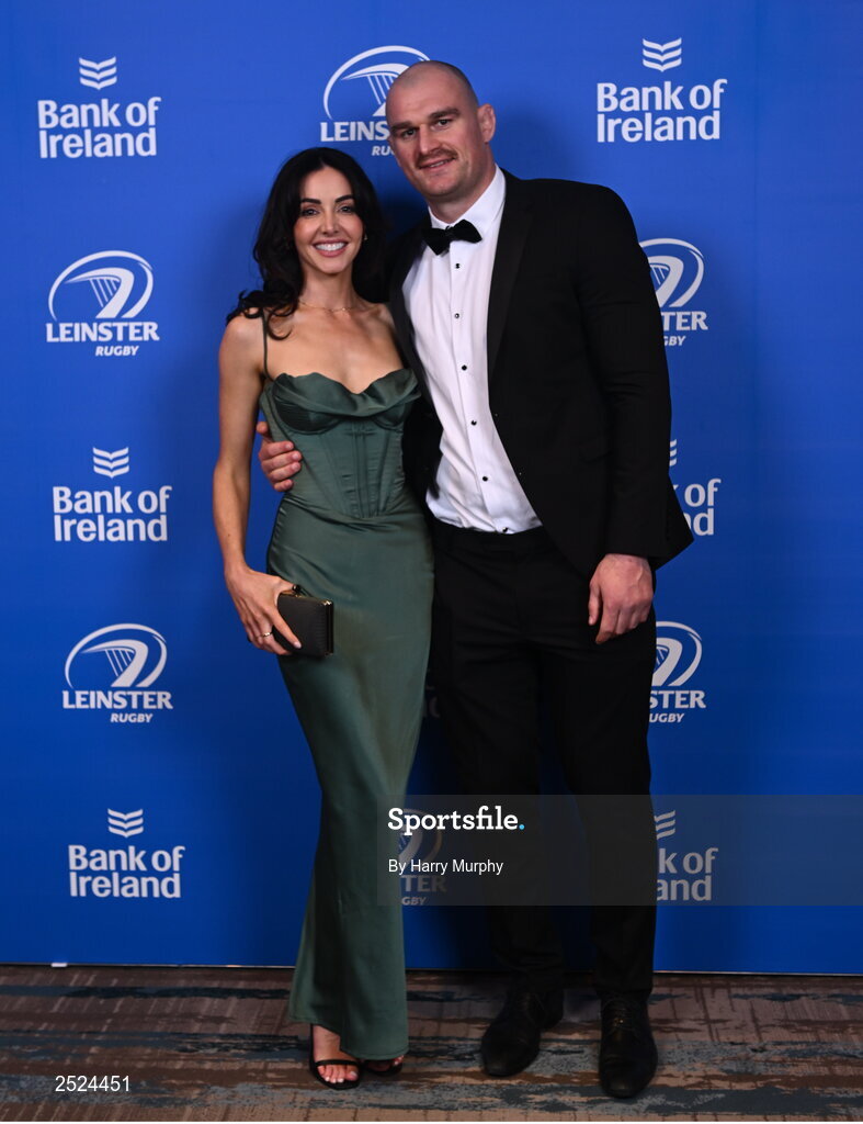 28 May 2023; On arrival at the Leinster Rugby Awards Ball is Rhys Ruddock and Caoimhe O'Malley. The Leinster Rugby Awards Ball, which took place at the Clayton Hotel Burlington Road in Dublin, was a celebration of the 2022/23 Leinster Rugby season. Photo by Harry Murphy/Sportsfile