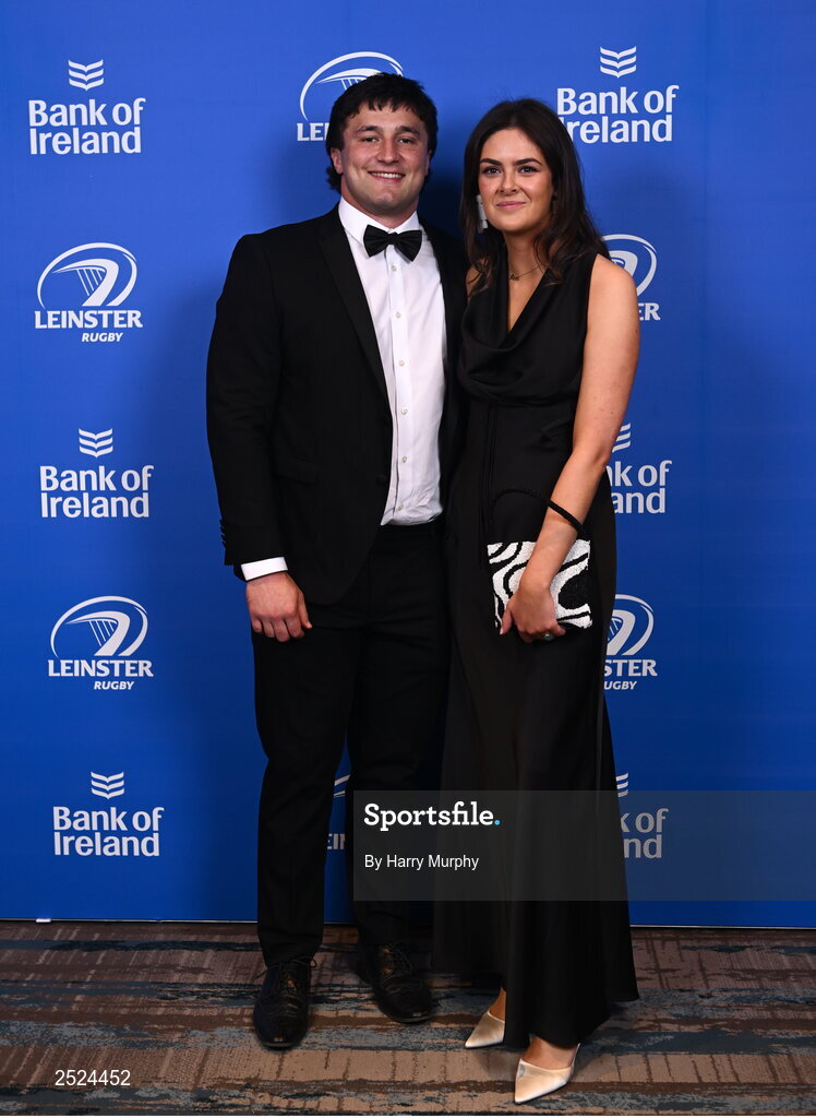 28 May 2023; On arrival at the Leinster Rugby Awards Ball is Thomas Clarkson and Ava O'Shea. The Leinster Rugby Awards Ball, which took place at the Clayton Hotel Burlington Road in Dublin, was a celebration of the 2022/23 Leinster Rugby season. Photo by Harry Murphy/Sportsfile