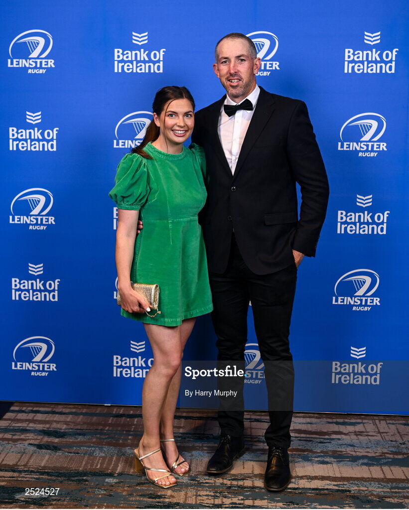 28 May 2023; On arrival at the Leinster Rugby Awards Ball is Andrew and Nina Goodman. The Leinster Rugby Awards Ball, which took place at the Clayton Hotel Burlington Road in Dublin, was a celebration of the 2022/23 Leinster Rugby. Photo by Harry Murphy/Sportsfile