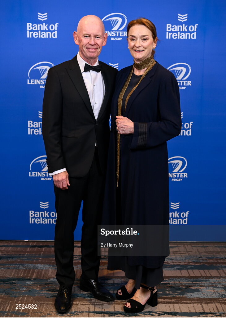 28 May 2023; On arrival at the Leinster Rugby Awards Ball is Billy Murphy and Kathryn Connolly . The Leinster Rugby Awards Ball, which took place at the Clayton Hotel Burlington Road in Dublin, was a celebration of the 2022/23 Leinster Rugby season. Photo by Harry Murphy/Sportsfile