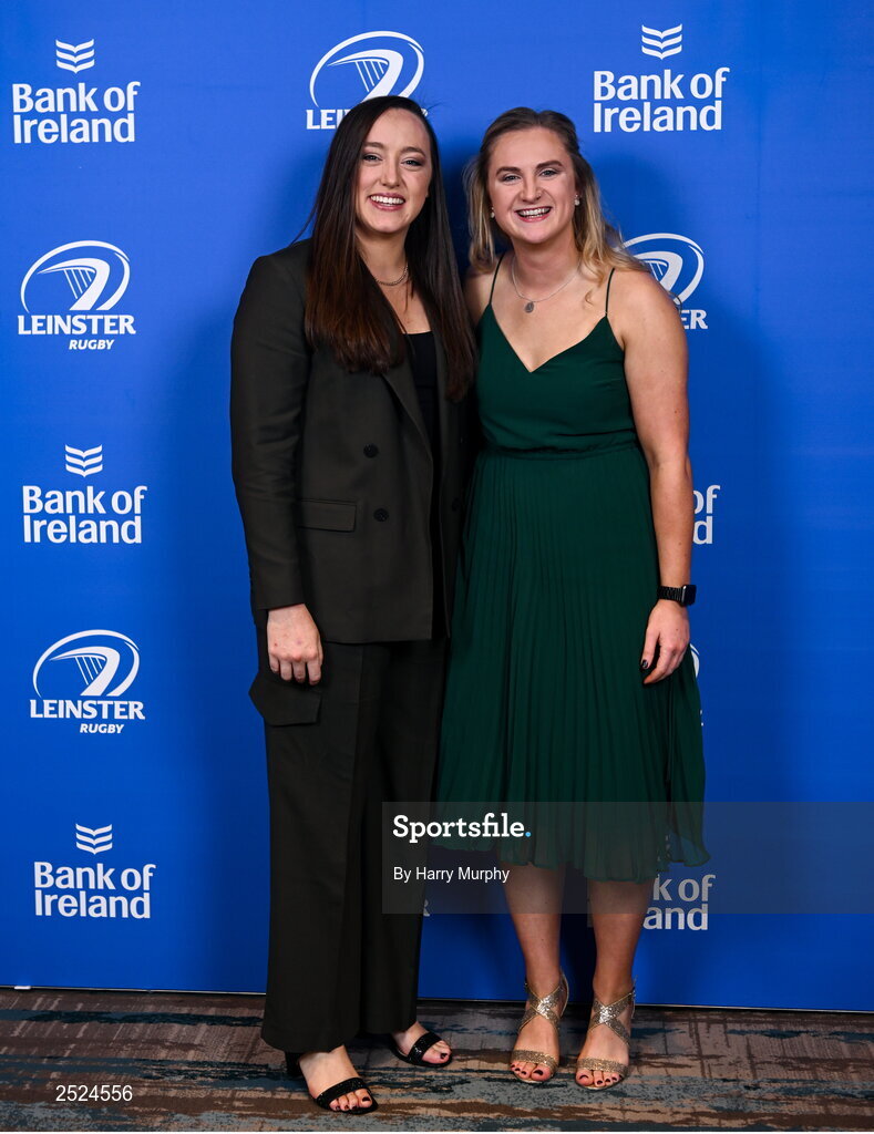 28 May 2023; On arrival at the Leinster Rugby Awards Ball is Clodagh Dunne and Alison Coleman. The Leinster Rugby Awards Ball, which took place at the Clayton Hotel Burlington Road in Dublin, was a celebration of the 2022/23 Leinster Rugby season. Photo by Harry Murphy/Sportsfile