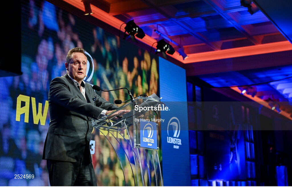 28 May 2023; Mario Rosenstock during Leinster Rugby Awards Ball, which took place at The Clayton Hotel Burlington Road in Dublin, was a celebration of the 2022/23 Leinster Rugby season. Photo by Harry Murphy/Sportsfile