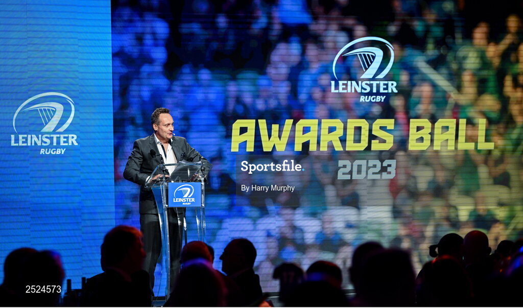 28 May 2023; Mario Rosenstock during Leinster Rugby Awards Ball, which took place at The Clayton Hotel Burlington Road in Dublin, was a celebration of the 2022/23 Leinster Rugby season. Photo by Harry Murphy/Sportsfile