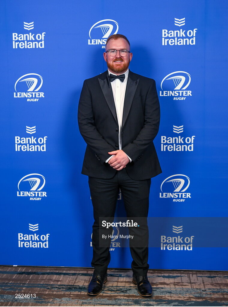 28 May 2023; On arrival at the Leinster Rugby Awards Ball is Barry Commane. The Leinster Rugby Awards Ball, which took place at the Clayton Hotel Burlington Road in Dublin, was a celebration of the 2022/23 Leinster Rugby season. Photo by Harry Murphy/Sportsfile