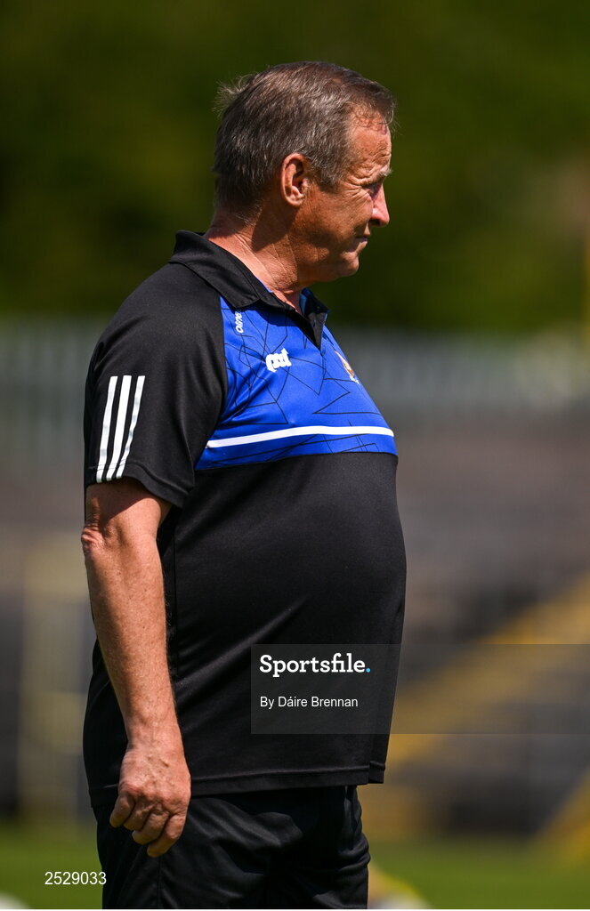 4 June 2023; Clare manager Colm Collins ahead of the GAA Football All-Ireland Senior Championship Round 2 match between Monaghan and Clare at St Tiernach's Park in Clones, Monaghan. Photo by Daire Brennan/Sportsfile