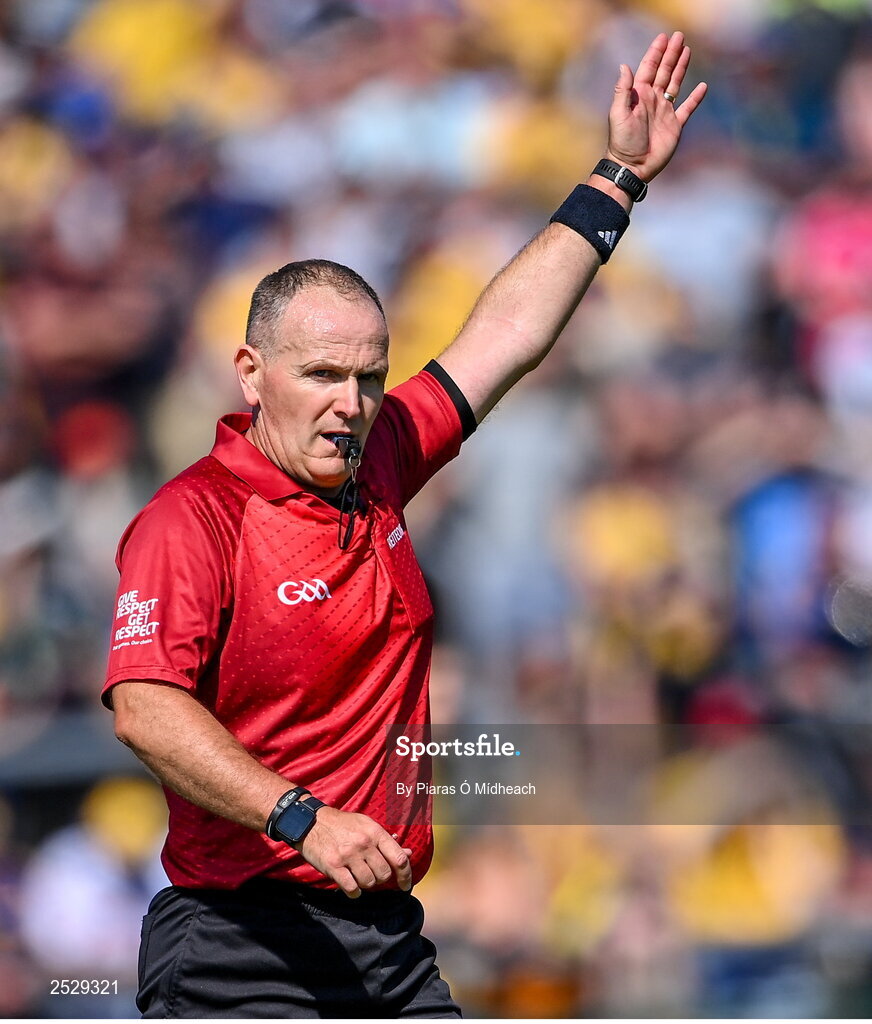 4 June 2023; Referee Conor Lane during the GAA Football All-Ireland Senior Championship Round 2 match between Roscommon and Sligo at Dr Hyde Park in Roscommon. Photo by Piaras Ó Mídheach/Sportsfile