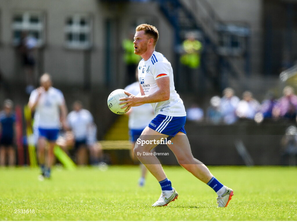 4 June 2023; Ryan McAnespie of Monaghan during the GAA Football All-Ireland Senior Championship Round 2 match between Monaghan and Clare at St Tiernach's Park in Clones, Monaghan. Photo by Daire Brennan/Sportsfile