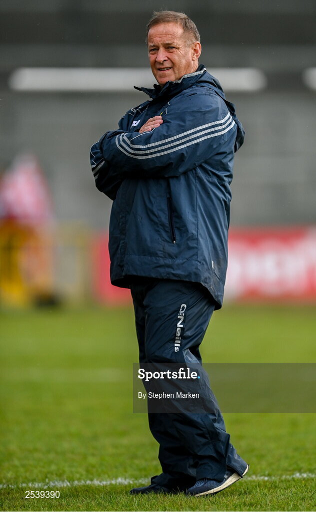 17 June 2023; Clare manager Colm Collins before the GAA Football All-Ireland Senior Championship Round 3 match between Derry and Clare at Glennon Brothers Pearse Park in Longford. Photo by Stephen Marken/Sportsfile