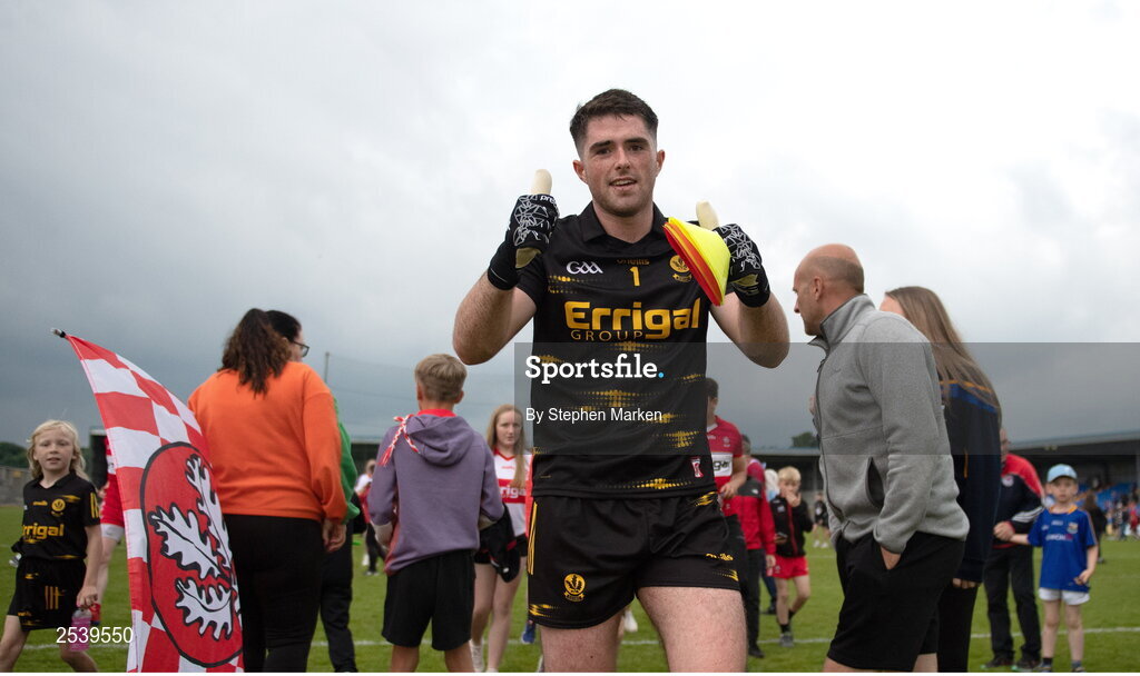 17 June 2023; Derry goalkeeper Odhran Lynch after the GAA Football All-Ireland Senior Championship Round 3 match between Derry and Clare at Glennon Brothers Pearse Park in Longford. Photo by Stephen Marken/Sportsfile
