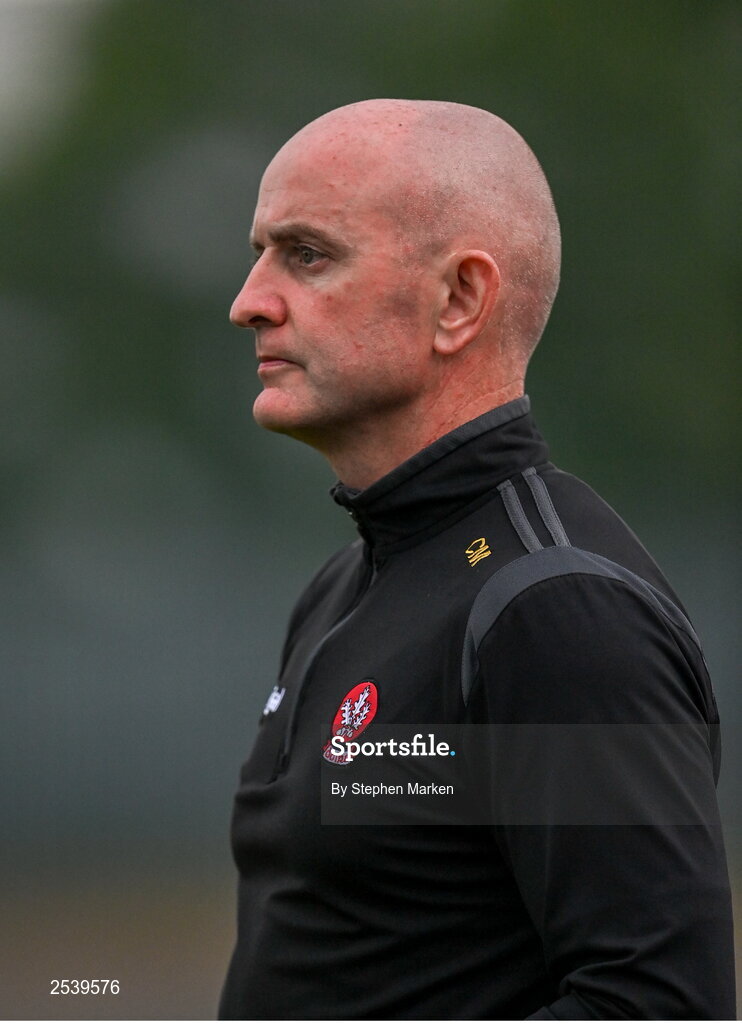 17 June 2023; Derry manager Ciaran Meenagh during the GAA Football All-Ireland Senior Championship Round 3 match between Derry and Clare at Glennon Brothers Pearse Park in Longford. Photo by Stephen Marken/Sportsfile