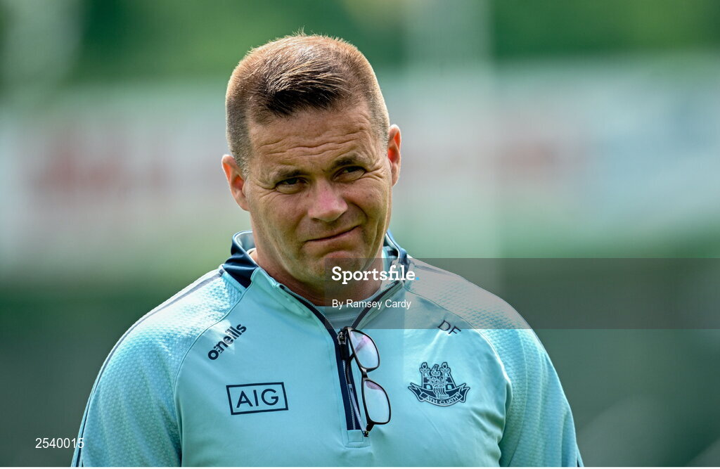 18 June 2023; Dublin manager Dessie Farrell before the GAA Football All-Ireland Senior Championship Round 3 match between Dublin and Sligo at Kingspan Breffni in Cavan. Photo by Ramsey Cardy/Sportsfile
