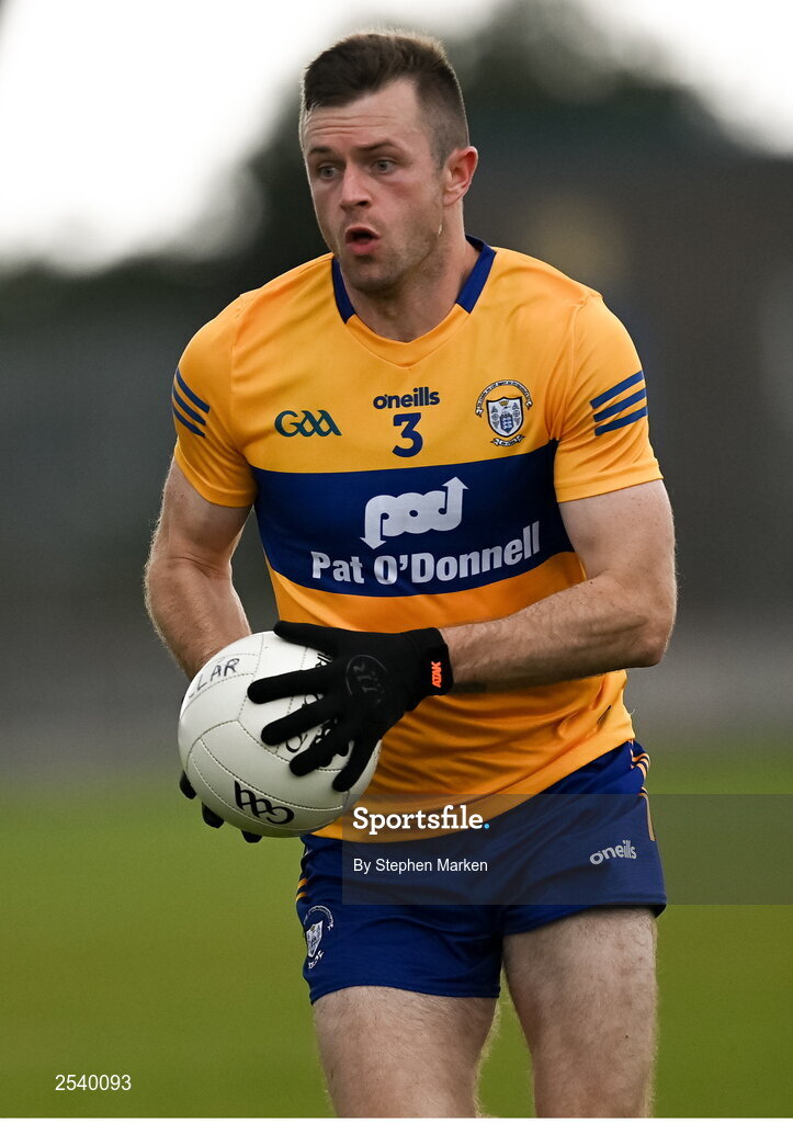 17 June 2023; Ciaran Russell of Clare during the GAA Football All-Ireland Senior Championship Round 3 match between Derry and Clare at Glennon Brothers Pearse Park in Longford. Photo by Stephen Marken/Sportsfile