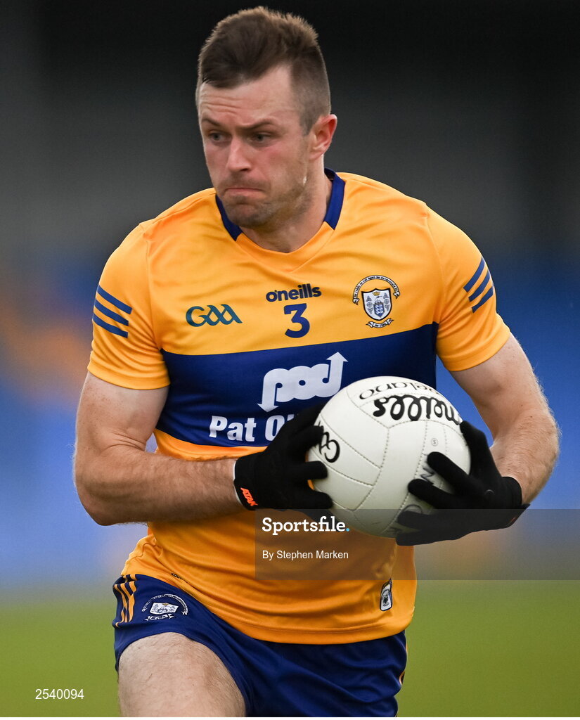 17 June 2023; Ciaran Russell of Clare during the GAA Football All-Ireland Senior Championship Round 3 match between Derry and Clare at Glennon Brothers Pearse Park in Longford. Photo by Stephen Marken/Sportsfile