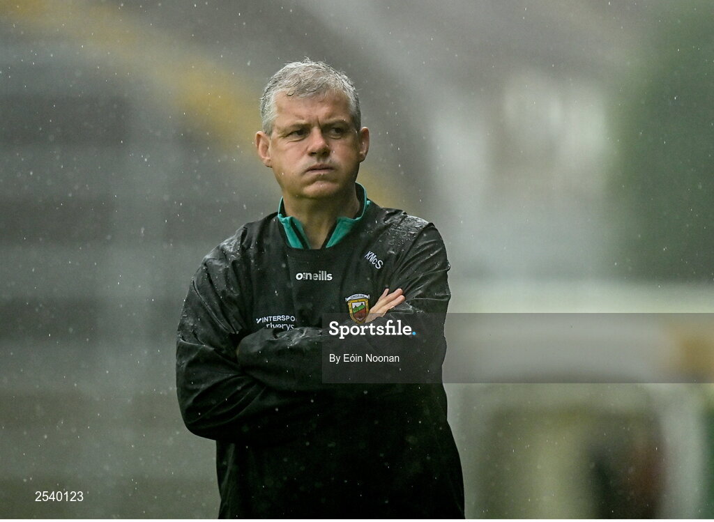 18 June 2023; Mayo manager Kevin McStay before the GAA Football All-Ireland Senior Championship Round 3 match between Cork and Mayo at TUS Gaelic Grounds in Limerick. Photo by Eóin Noonan/Sportsfile