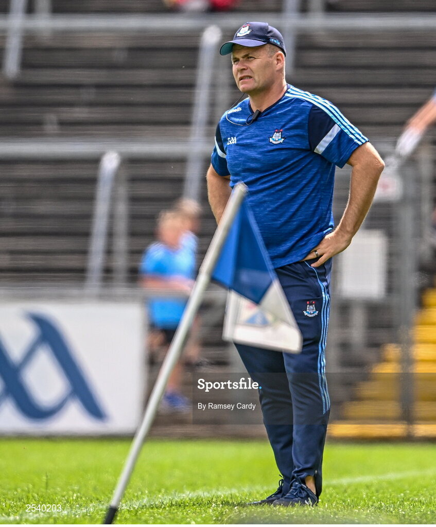 18 June 2023; Dublin manager Dessie Farrell during the GAA Football All-Ireland Senior Championship Round 3 match between Dublin and Sligo at Kingspan Breffni in Cavan. Photo by Ramsey Cardy/Sportsfile