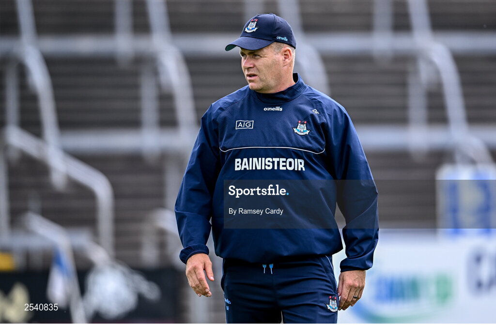 18 June 2023; Dublin manager Dessie Farrell before the GAA Football All-Ireland Senior Championship Round 3 match between Dublin and Sligo at Kingspan Breffni in Cavan. Photo by Ramsey Cardy/Sportsfile