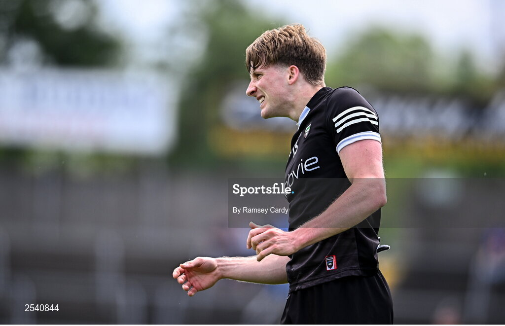 18 June 2023; Pat Spillane of Sligo during the GAA Football All-Ireland Senior Championship Round 3 match between Dublin and Sligo at Kingspan Breffni in Cavan. Photo by Ramsey Cardy/Sportsfile