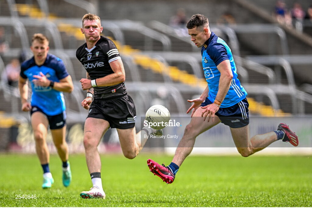 18 June 2023; Lee Gannon of Dublin during the GAA Football All-Ireland Senior Championship Round 3 match between Dublin and Sligo at Kingspan Breffni in Cavan. Photo by Ramsey Cardy/Sportsfile