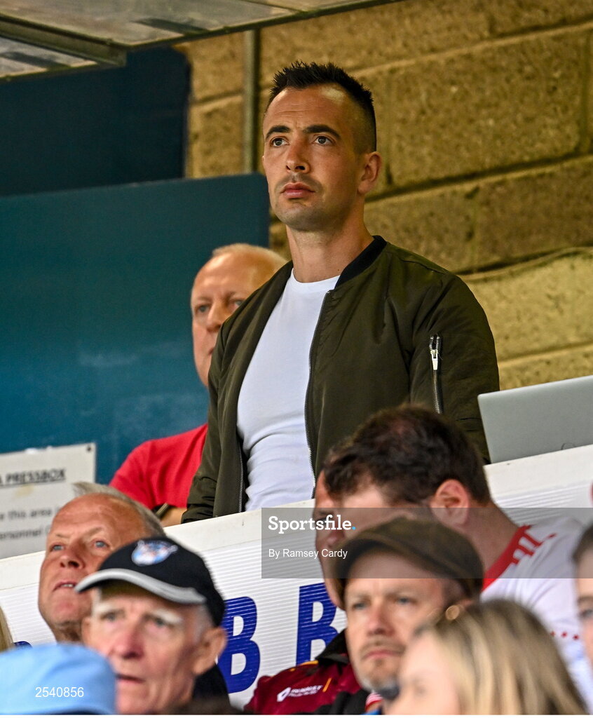 18 June 2023; Former Sligo player Neil Ewing during the GAA Football All-Ireland Senior Championship Round 3 match between Dublin and Sligo at Kingspan Breffni in Cavan. Photo by Ramsey Cardy/Sportsfile