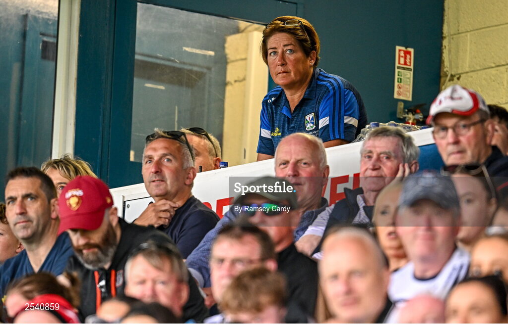 18 June 2023; Cavan PRO Susan Brady during the GAA Football All-Ireland Senior Championship Round 3 match between Dublin and Sligo at Kingspan Breffni in Cavan. Photo by Ramsey Cardy/Sportsfile