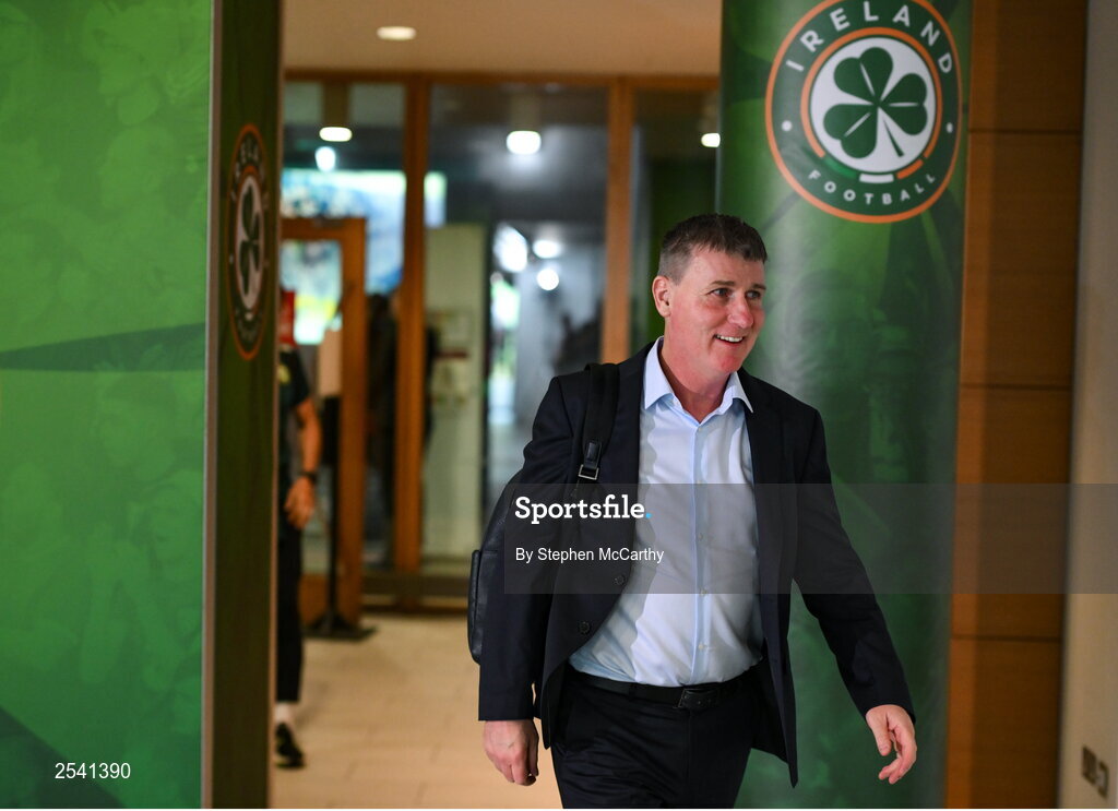 19 June 2023; Republic of Ireland manager Stephen Kenny before the UEFA EURO 2024 Championship qualifying group B match between Republic of Ireland and Gibraltar at the Aviva Stadium in Dublin. Photo by Stephen McCarthy/Sportsfile