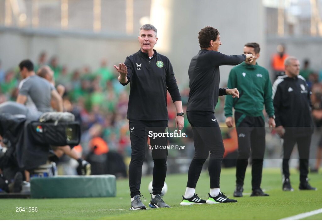 19 June 2023; Republic of Ireland manager Stephen Kenny during the UEFA EURO 2024 Championship qualifying group B match between Republic of Ireland and Gibraltar at the Aviva Stadium in Dublin. Photo by Michael P Ryan/Sportsfile