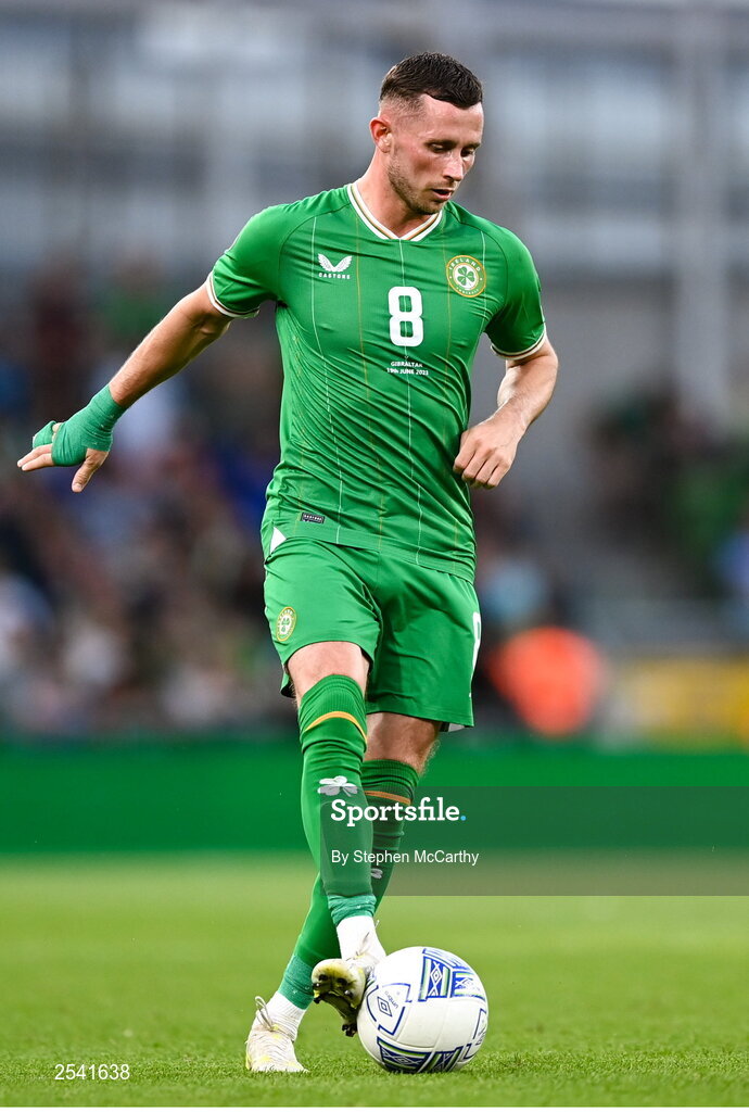 19 June 2023; Alan Browne of Republic of Ireland during the UEFA EURO 2024 Championship qualifying group B match between Republic of Ireland and Gibraltar at the Aviva Stadium in Dublin. Photo by Stephen McCarthy/Sportsfile