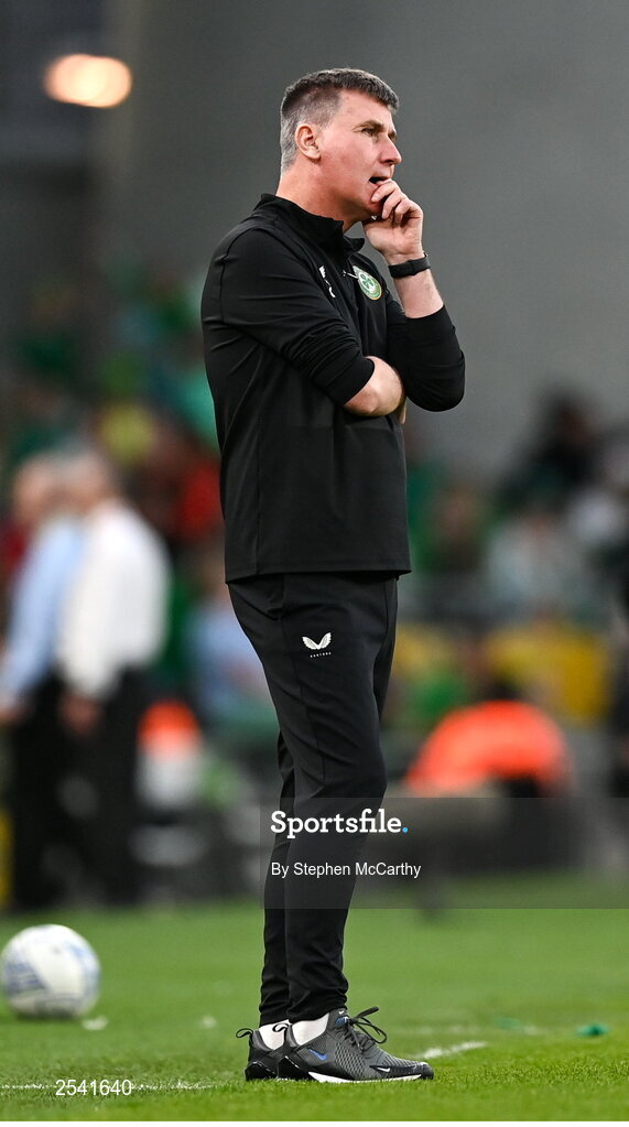 19 June 2023; Republic of Ireland manager Stephen Kenny during the UEFA EURO 2024 Championship qualifying group B match between Republic of Ireland and Gibraltar at the Aviva Stadium in Dublin. Photo by Stephen McCarthy/Sportsfile