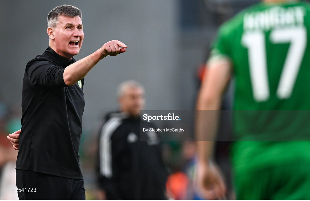 19 June 2023; Republic of Ireland manager Stephen Kenny during the UEFA EURO 2024 Championship qualifying group B match between Republic of Ireland and Gibraltar at the Aviva Stadium in Dublin. Photo by Stephen McCarthy/Sportsfile