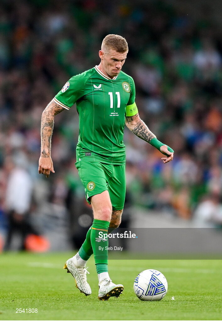 19 June 2023; James McClean of Republic of Ireland during the UEFA EURO 2024 Championship qualifying group B match between Republic of Ireland and Gibraltar at the Aviva Stadium in Dublin. Photo by Seb Daly/Sportsfile