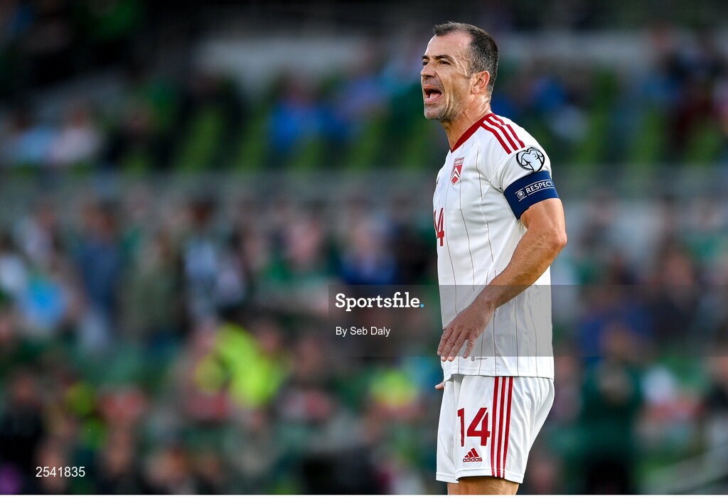 19 June 2023; Roy Chipolina of Gibraltar during the UEFA EURO 2024 Championship qualifying group B match between Republic of Ireland and Gibraltar at the Aviva Stadium in Dublin. Photo by Seb Daly/Sportsfile