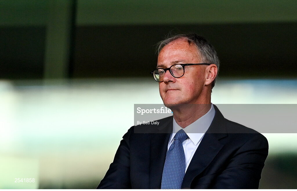 19 June 2023; FAI chairperson Roy Barrett before the UEFA EURO 2024 Championship qualifying group B match between Republic of Ireland and Gibraltar at the Aviva Stadium in Dublin. Photo by Seb Daly/Sportsfile