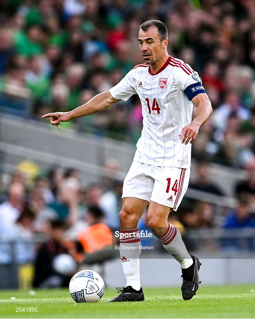 19 June 2023; Roy Chipolina of Gibraltar during the UEFA EURO 2024 Championship qualifying group B match between Republic of Ireland and Gibraltar at the Aviva Stadium in Dublin. Photo by Stephen Marken/Sportsfile