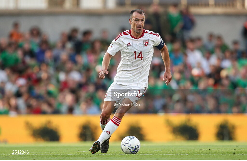 19 June 2023; Roy Chipolina of Gibraltar during the UEFA EURO 2024 Championship qualifying group B match between Republic of Ireland and Gibraltar at the Aviva Stadium in Dublin. Photo by Michael P Ryan/Sportsfile